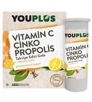 You plus Vitamin C Çinko Propolis Effervesan 20 Tablet