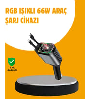 Northcity Çok Fonksiyonlu Araç Şarj Adaptörü - 66W 4 Port PD30W QC Hızlı Şarj