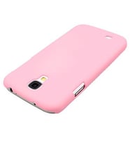 Galaxy S4 i9500 ile Uyumlu Sert Kauçuk Kılıf Pembe Renk