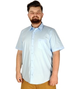 Mode XL Büyük Beden Erkek Klasik Gömlek Likralı 20352 Mavi
