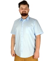 Mode XL Büyük Beden Erkek Klasik Gömlek Likralı 20352 Mavi
