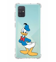 Samsung Galaxy A71  Köşe Korumalı Antişok Kapak Donald Duck Tasarımlı Şeffaf  Kılıf
