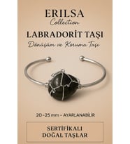 Sertifikalı Doğal Labradorit Taşı Gümüş Kaplama Ayarlanabilir Bileklik – Sezgi ve Dönüşüm (Çok Renkli)