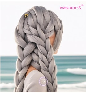 X-Pression Afrika Örgüsü ve Rasta İçin Sentetik saç  165GR-GREY2-1