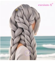 X-Pression Afrika Örgüsü ve Rasta İçin Sentetik saç  165GR-GREY2-1