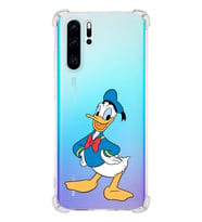 Huawei P30 Pro  Köşe Korumalı Antişok Kapak Donald Duck Tasarımlı Şeffaf  Kılıf