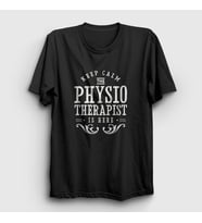 Presmono Unisex Beyaz Calm Hediye Physiotherapist Fizyoterapist T-Shirt 541912tt (Siyah)
