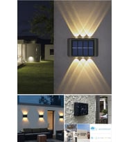 6ledli Solar Duvar Lambası Aplik Güneş Enerji Gün Işığı 2 Li Set