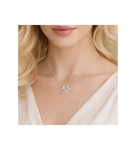 Lotusly Taşlı Lotus 925 Ayar Gümüş Kadın Kolye Zarif & Işıltılı Tasarım