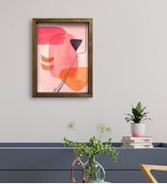 BK Gift Otel Odası Konseptli Doğal Masif Ahşap Çerçeveli Tablo 45x65cm-101