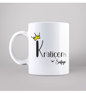 Kraliçem Tasarımlı Kupa Kişiye Özel