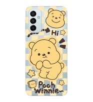 Samsung Galaxy M13 Uyumlu Winnie The Pooh Desenli Şeffaf Telefon Kılıfı