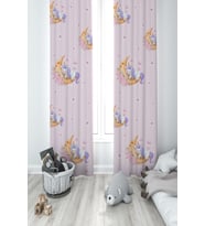 MEKTA HOME BEBEK VE ÇOCUK ODASI Aya Sarılan Unicorn Desenli Pembe 2 Kanat Fon Perde