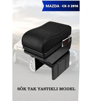 mazda cx32016 kol dayama Lüks Siyah geniş model Yastıklı Deri