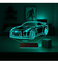 Luvivia Spor Araba Honda GTR Otomobil Kişiye Özel 3D Lamba - Masa Gece Lambası