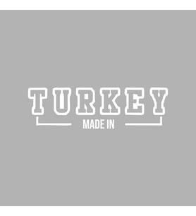 Made In Turkey Araba Sticker siyah 16x5 CM (Beyaz)