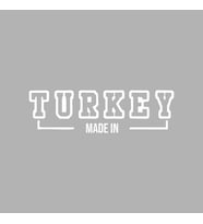 Made In Turkey Araba Sticker siyah 16x5 CM (Beyaz)