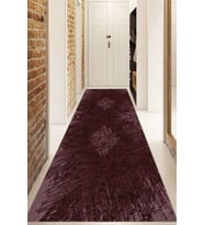 Dijital Baskılı Kaymaz Taban Yıkanabilir Modern Yolluk Ve Koridor Halısı NDU-HT-469 (Bordo)
