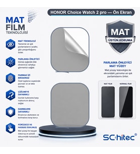 SChitec HONOR Choice Watch 2 pro Uyumlu Ön Yüzey Mat Hidrojel Ekran Koruyucu