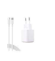 CL25 ECO Bundle 25W Hızlı Şarj Cihazı + lighting Kablo  PD Destekli, Kompakt ve Güvenli (Beyaz)