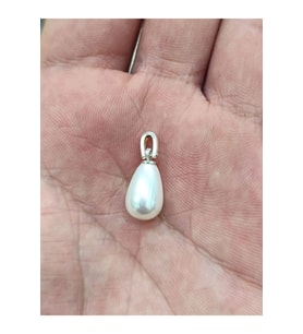 925 Gümüş Damla İnci Kolye Ucu