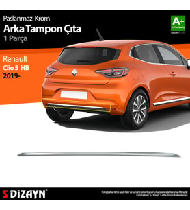 Renault Clio 5 Krom Arka Tampon Çıtası 2019 Üzeri