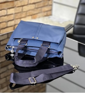 Kadın Ayarlanabilir Askılı Eksta Cep İndigo Omuz Kol Çanta