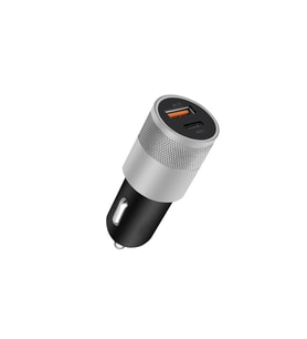 Araç İçi Metal Çakmaklık Şarj Cihazı 3.0 USB Type-C Hızlı Şarj (Siyah)