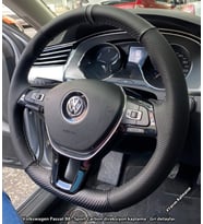 Golf 7 Jetta Passat Tiguan Polo-T-Roc F1 Dikmeli Araca Özel Direksiyon Kılıfı NOKTA KARBON GRİ YÜZÜK (Karışık)