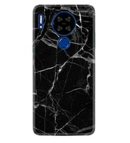 Reeder P13 Blue Max Lite Kılıf Desenli Silikon Fragile Black Mermer