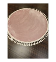 EVALİFE TUFTY 05 PEMBE BAMBU YUVARLAK KAYMAZ HALI 120X120 CM