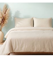 Soft Krem %100 Pamuklu Ranforce Çift Kişilik Nevresim Takımı – 4 Parça