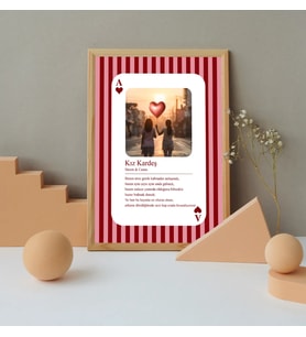 Kardeşe 1 Fotoğraflı 20 X 30 Çerçeve (Ahşap)