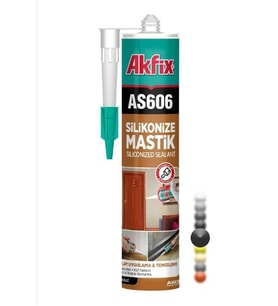 AKFİX SİLİKONİZE MASTİK SİYAH 500 GR