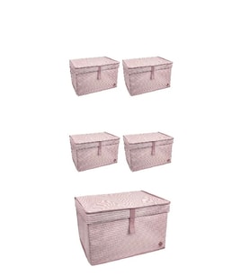Düzenleyici Kutu Organizer Cırtlı Saklama Hurç Maxi Boy 30cm X 40cm X 50cm (5 Adet)
