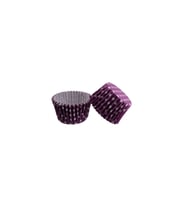 Kek Kalıbı Pet Kapsül 52X45 MM Kağıt Cupcake Kağıdı (100 Adet)  Puantiyeli Mor