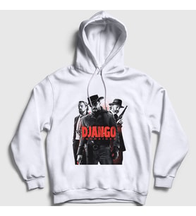Presmono Unisex Beyaz Cover Film Django Unchained Kapüşonlu Sweatshirt 243800tt