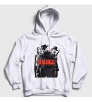 Presmono Unisex Beyaz Cover Film Django Unchained Kapüşonlu Sweatshirt 243800tt