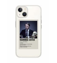 Iphone 14 Plus Uyumlu Hannibal Lecter Minimalist Poster Desenli Şeffaf Telefon Kılıfı