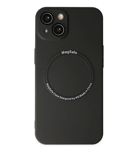 Newface Apple iPhone 14 Plus Kılıf Jack Magneticsafe Lens Silikon - Siyah
