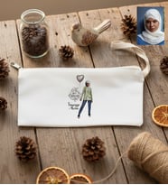 Kişiye Özel Karikatürlü Cute But Capricorn Oğlak Burcu Kalemlik Ham Bez Doğum Günü Hediyesi