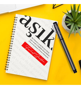 Kişiye Özel Aşık Defter ve Kalem Seti