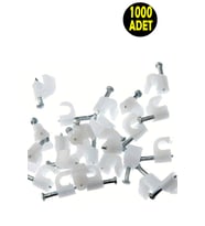 1000 ADET NO 1 Beton Çivili Kablo Tutucusu Kroşe -4X6 MM Kordon Kablo Kroşesi