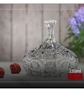 Bohemia Kapaklı Cam Şekerlik Lokumluk İkramlık Drajelik 230 Ml