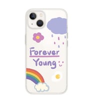 Iphone 14 Plus Uyumlu Forever Young Tasarımlı Şeffaf Telefon Kılıfı