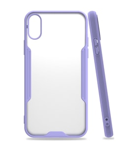 Iphone X Kılıf Platin Silikon - Lila