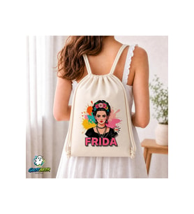 Frida Kahlo Büzgülü Keten Çanta C096