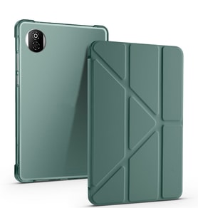 Honor Pad X7 8.7 Uyumlu Kılıf Zore Tri Folding Kalem Bölmeli Standlı Kılıf (Koyu Yeşil)