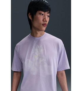 Nike Sportswear Max 90 Loose Fit Mens SS crew Nakış Baskılı Bol Kesim Erkek Günlük Tişört Mor