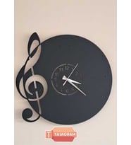 Müzikal  Lazer Kesim Metal Duvar Saati
